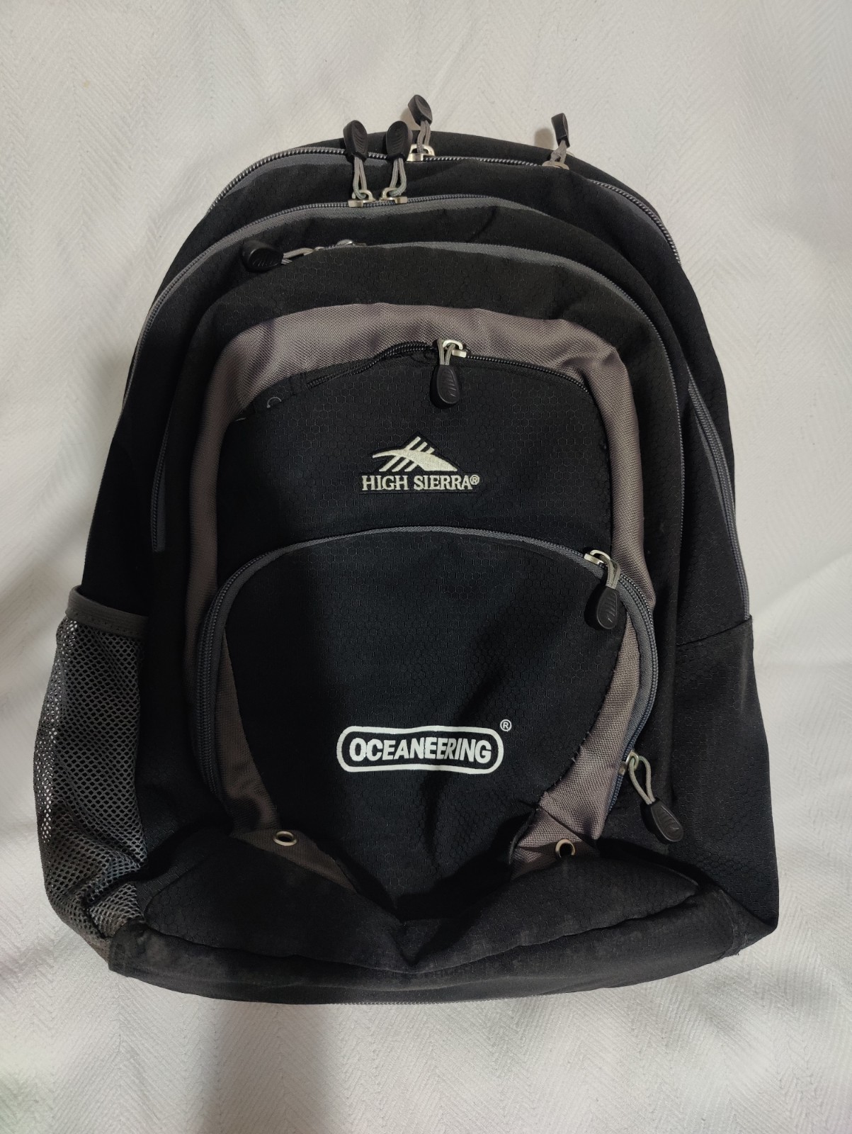 Used High Sierra Backpack Black Oceanwering Logo.