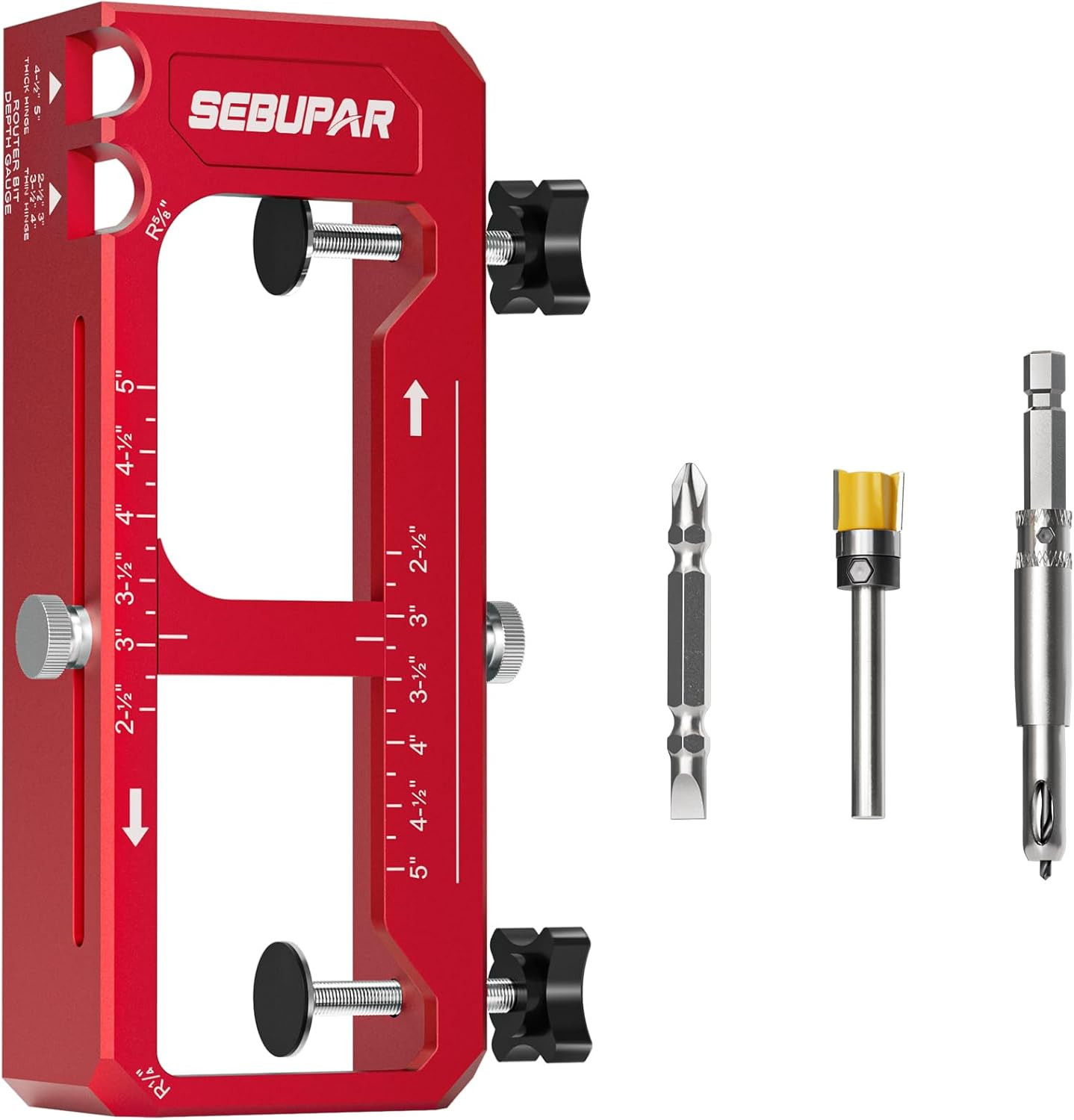 Door Hinge Jig, Aluminum Alloy Router Template Kit, Adjustable Mortise Jig for 2 gallery