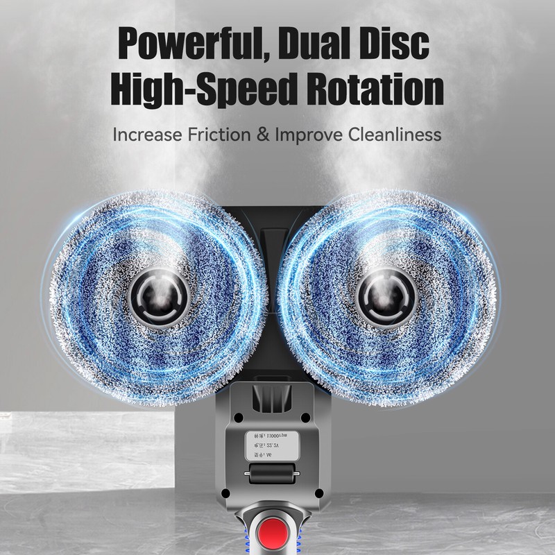 E.LUO Electric Mop Head Attachment for Dyson V7V8V11V10 white light reveals dust gallery