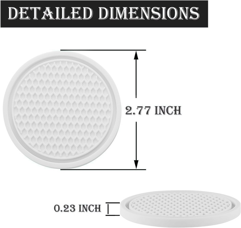 Car Cup Coaster, 4PCS Universal Non-Slip Cup Holders Embedded in Ornaments Co... gallery