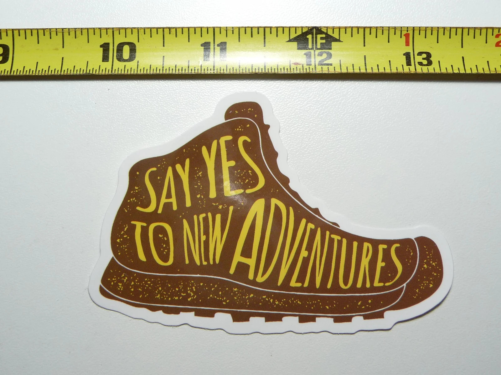 SAY YES TO NEW ADVENTURES BOOT SMALL STICKER DECAL CAMPING S HIKE HIKING NATURE gallery