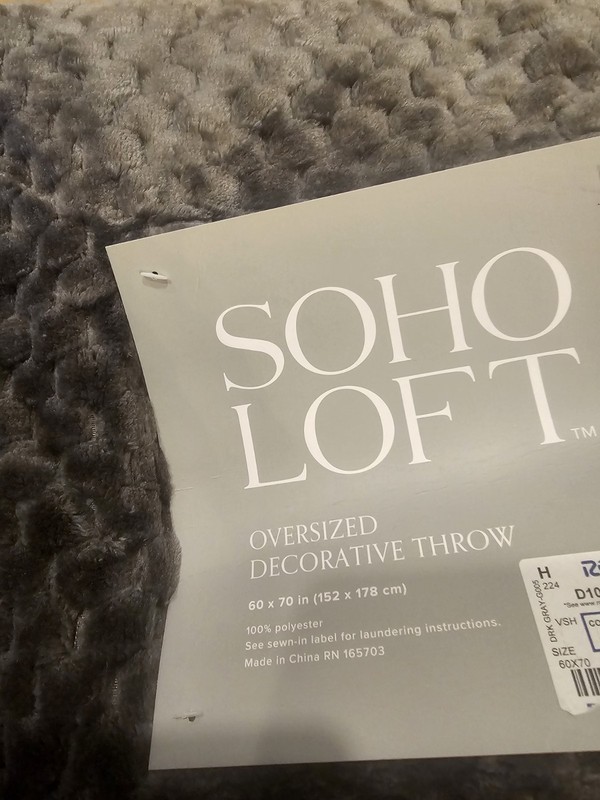 Soho Loft Oversized Decorative Throw Blanket Gray 60" x 70" gallery