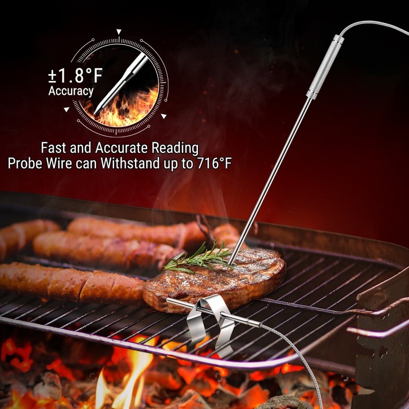 ThermoPro TP-08S Wireless Remote Meat Thermometer Dual Probe for Grilling BBQ gallery
