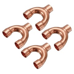 4Pcs Tee Y Shape Copper Fitting Welding Joint Split Union Connector 3/8″ ID