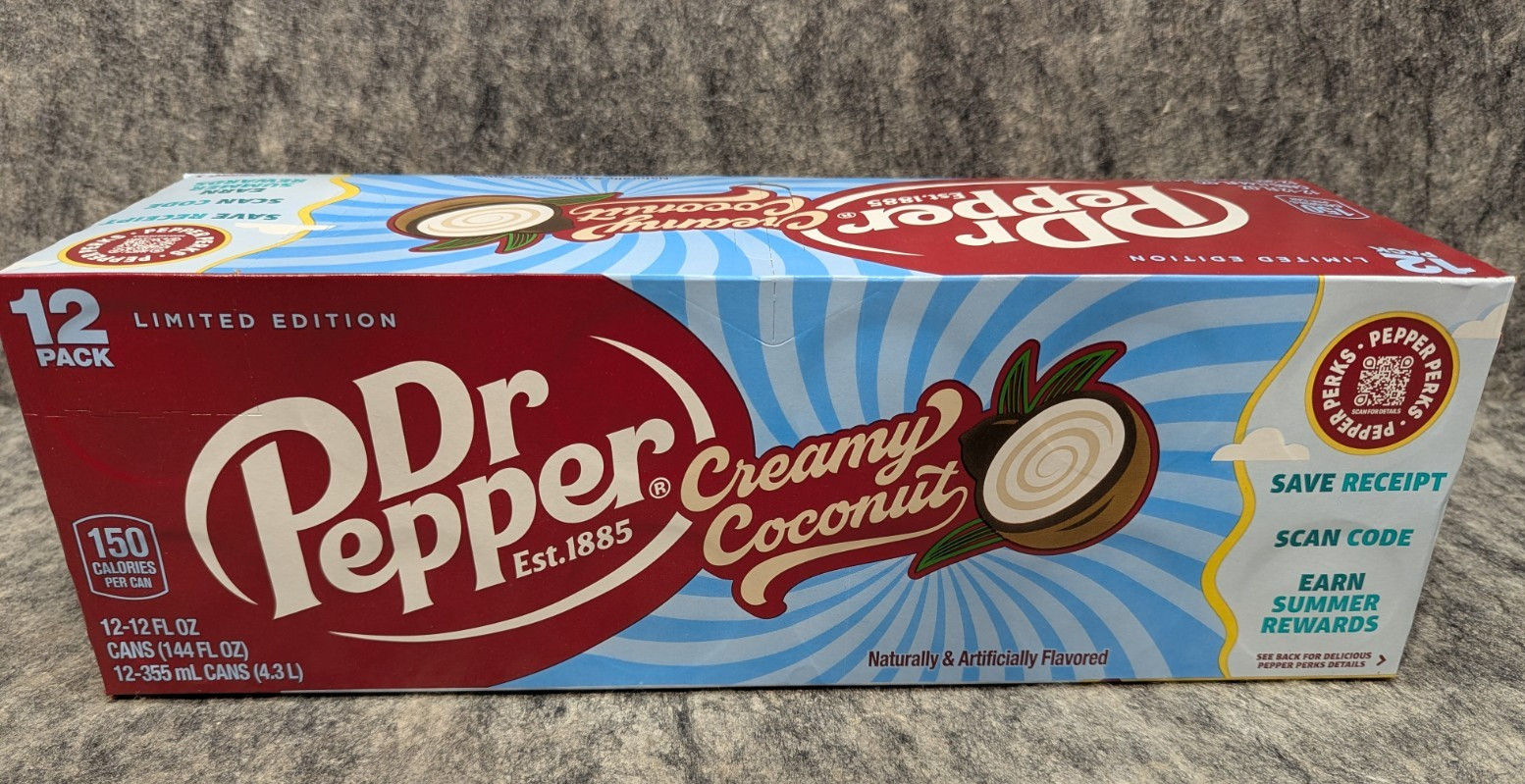 Limited Edition Dr Pepper Creamy Coconut Soda - 12 Cans Best By: 06/2026 🔥New🔥 gallery