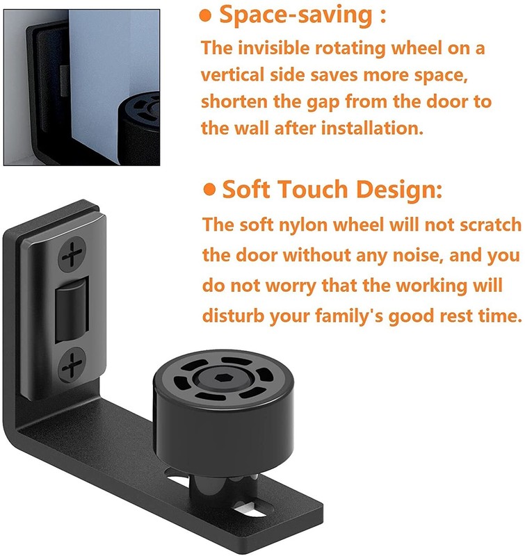 Adjustable Wall Mount Floor Guide Sliding Barn Door Hardware for Sliding Door gallery
