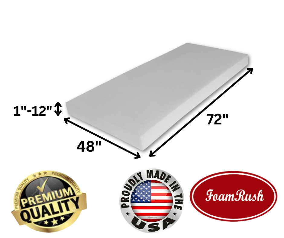 FoamRush (48" x 72") High Density Foam RV Mattress Replacement Medium Firm USA gallery