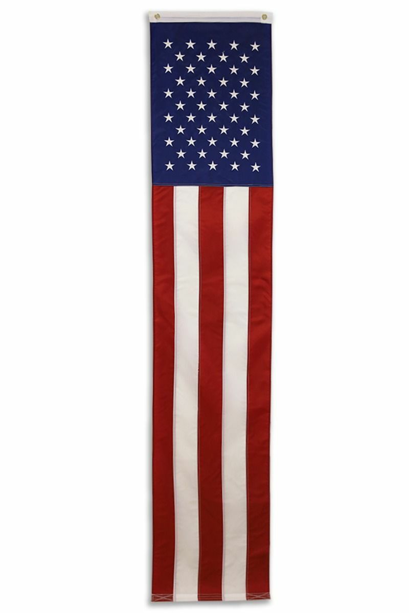 American Flag Patriotic Bunting & Flag Pulldown 50 Embroidered Stars 20" x8' gallery