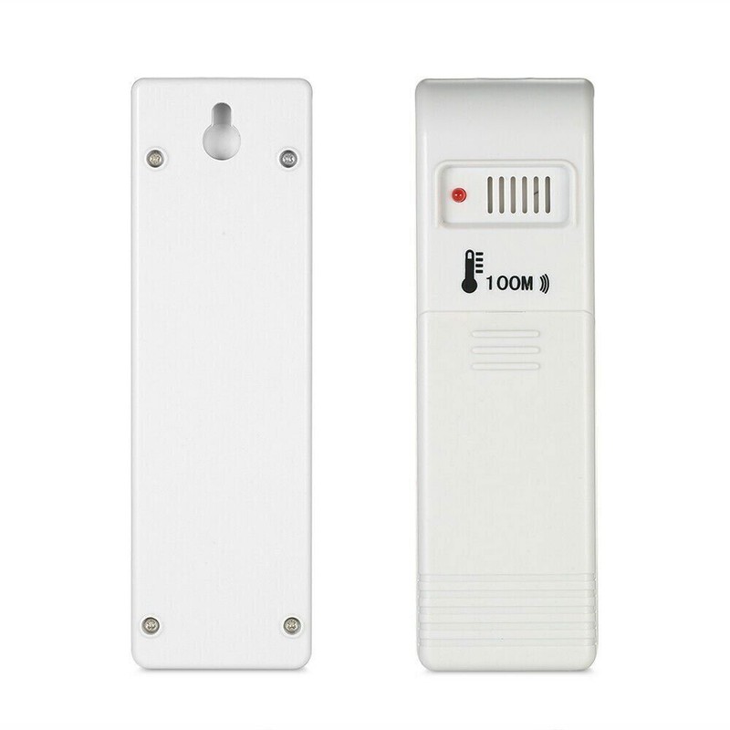 Digital LCD Thermometer Clock Wireless Indoor/Outdoor Temperature Meter Gauge gallery