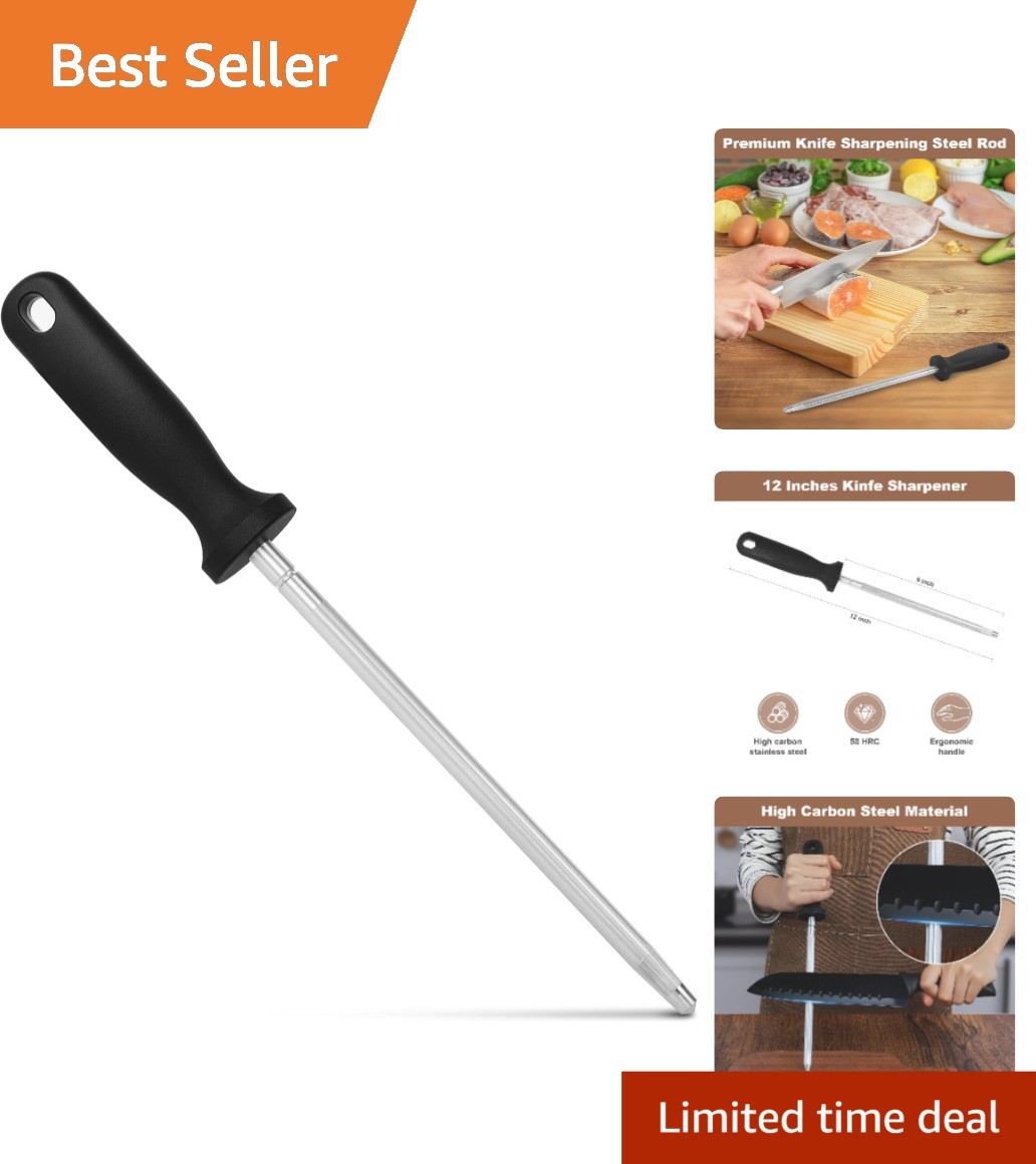 Ergonomic 12-Inch Knife Sharpening Steel for Precision Blade Maintenance gallery
