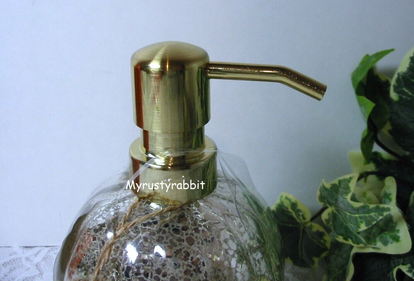 Silver Pumpkin Mercury Glass Soap / Lotion Dispenser ~ Fall Harvest New gallery