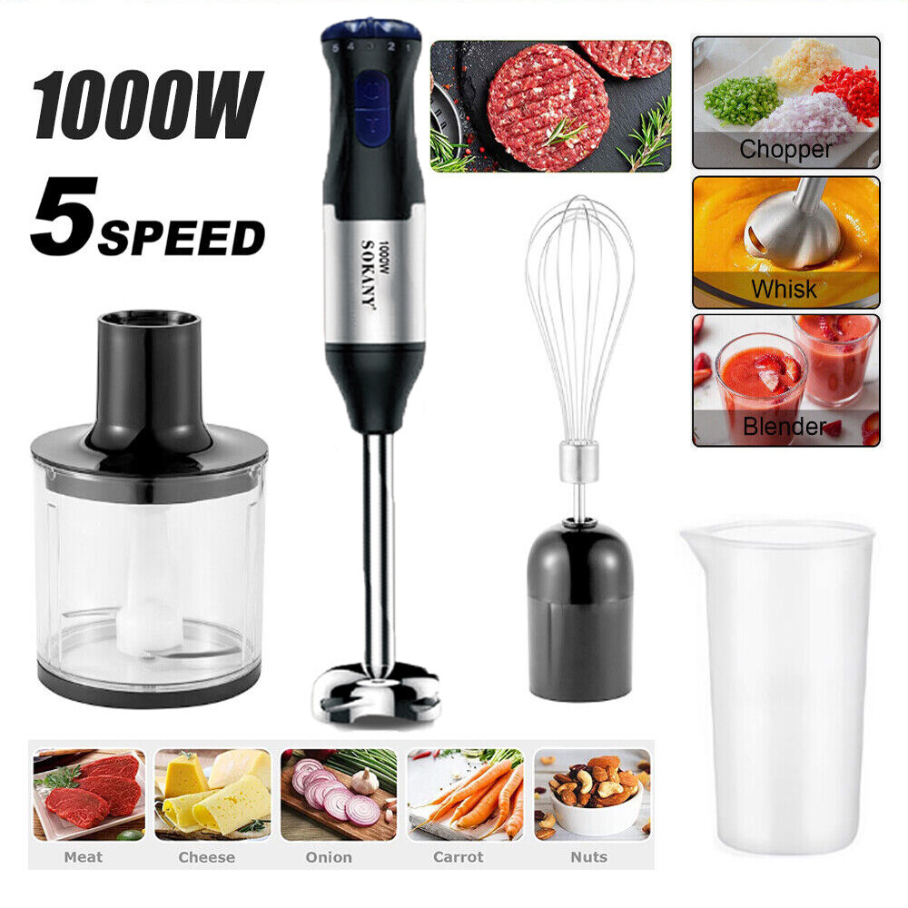 1000W Immersion Blender Hand Blender Electric 4-in-1 Immersion Blender Handheld gallery