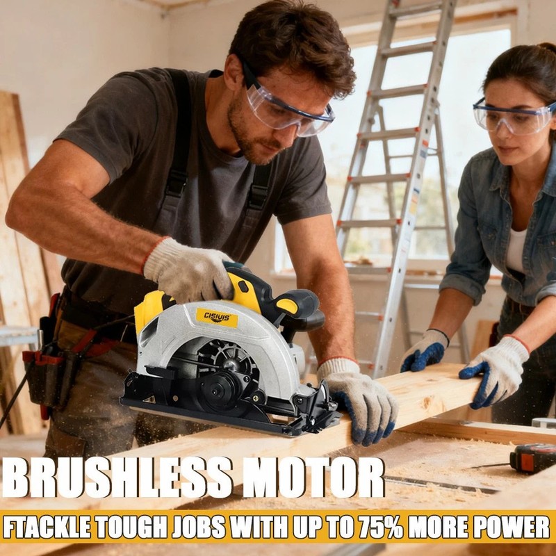 7-1/4" Cordless circular saw compatible FOR DEWALT 20V MAX battery(NO battery ) gallery
