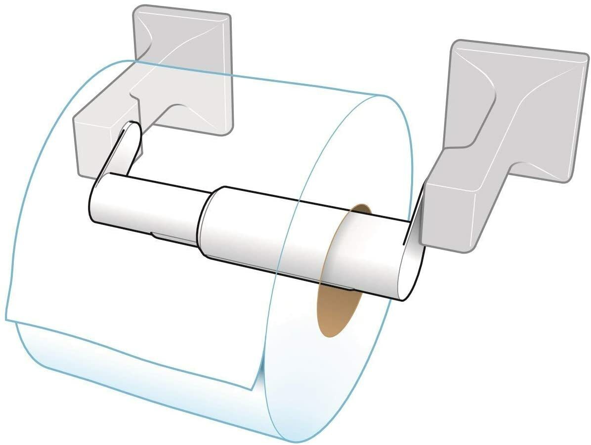 Teravan Extender for Extra Large Toilet Paper, Silver/Chrome, 1 Unit gallery