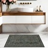 Dark Green Washable Entry Rug - Front 2' x 3' (Rectangular) Dark Green / Black gallery