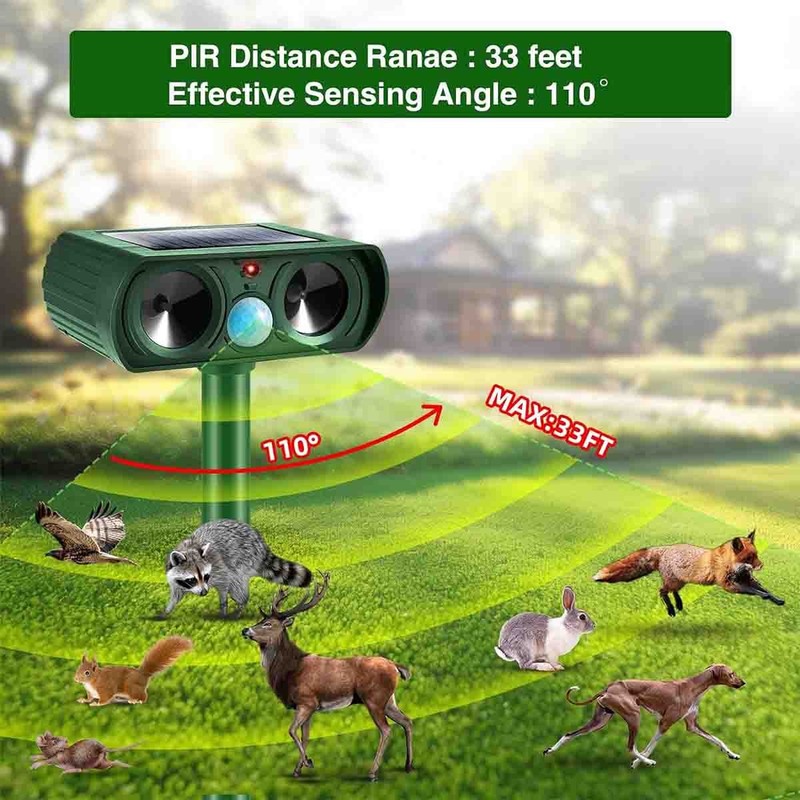 Solar Animal Repellert Outdoor Rabbit Deer Repellent Devices Motion Detection gallery