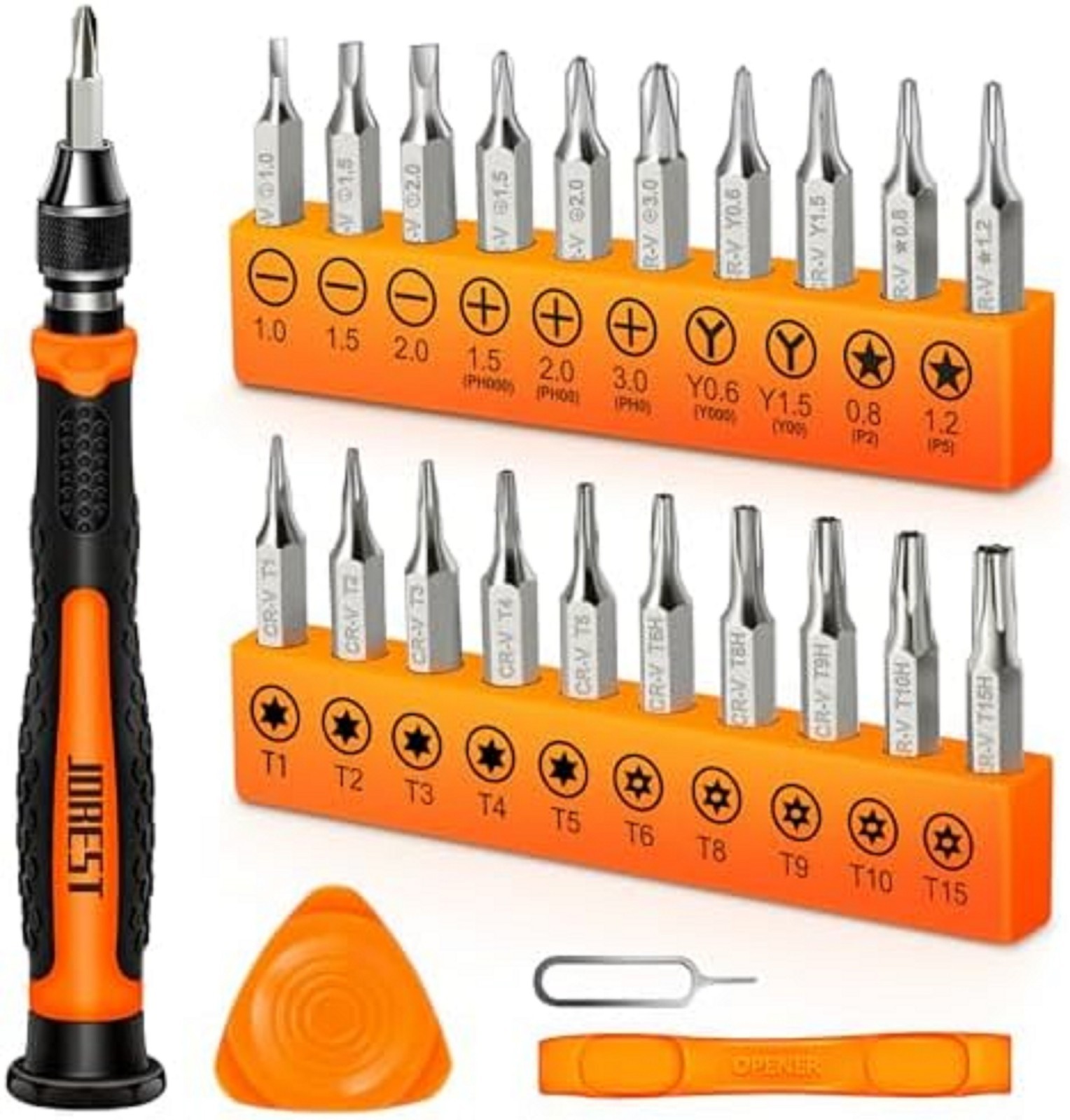 24Pcs Small Precision Screwdriver Set with Torx T5 T6 T8 T9, Y00, Star P5, Mini gallery