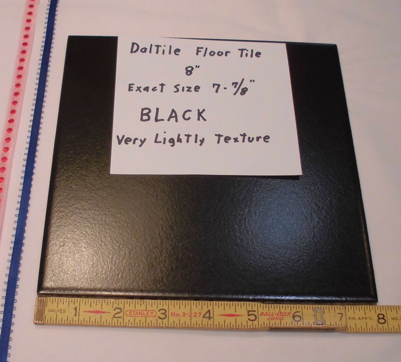 1 pc. *Vintage Solid Black* 8" X 8" by Daltile Ceramic/Porcelain Floor Tile NEW gallery