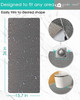 Non Slip Shower Mat No Suction Cups 15.7x36 Grey PVC Quick Dry Bathroom Rug gallery