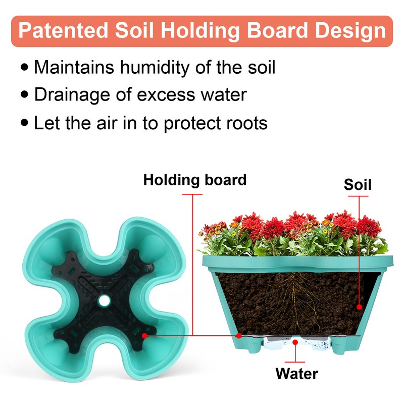7-Tier Stackable Planters Vertical Planter Garden Flower Pot w/ 4 Wheels & Tools gallery