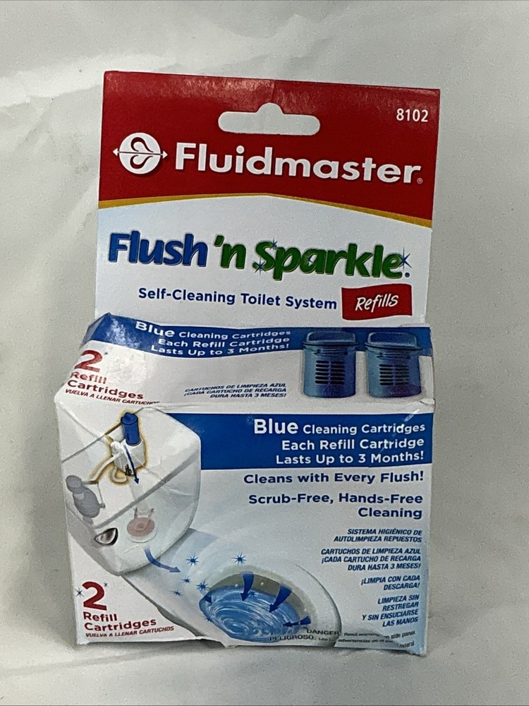 Fluidmaster Flush 'n Sparkle Automatic Toilet Bowl Cleaning 2 Refill Cartridges