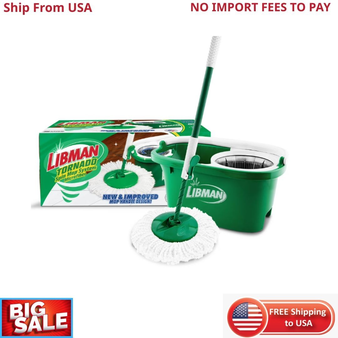 Libman Tornado Spin Mop All-in-One Floor Cleaning Kit with Advanced Microfiber H gallery