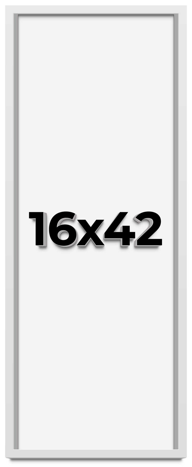 16x42 Shadow Box Frame White | 1 Inches Deep Real Wood Contemporary Shadowbox Di gallery