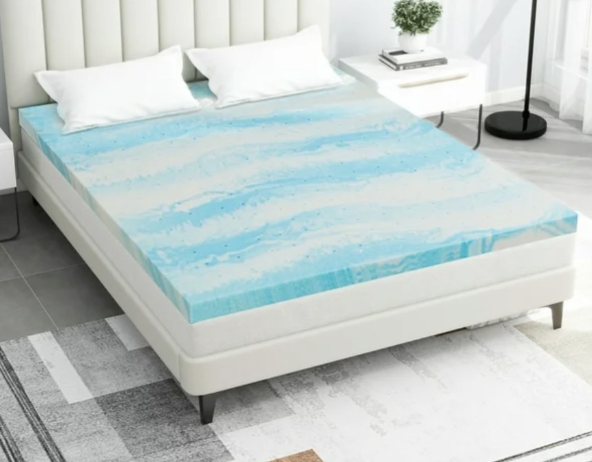 NEW MLILY 3-Inch Gel Memory Foam Mattress Topper Queen XPA3-MF-QUEEN Medium Firm gallery