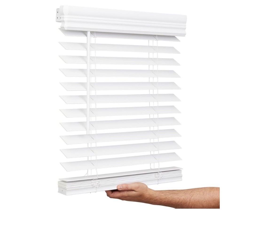 Lotus & Windoware Cordless, 2 Inch Faux Wood Blind, Window Blinds, 38Wx54L gallery