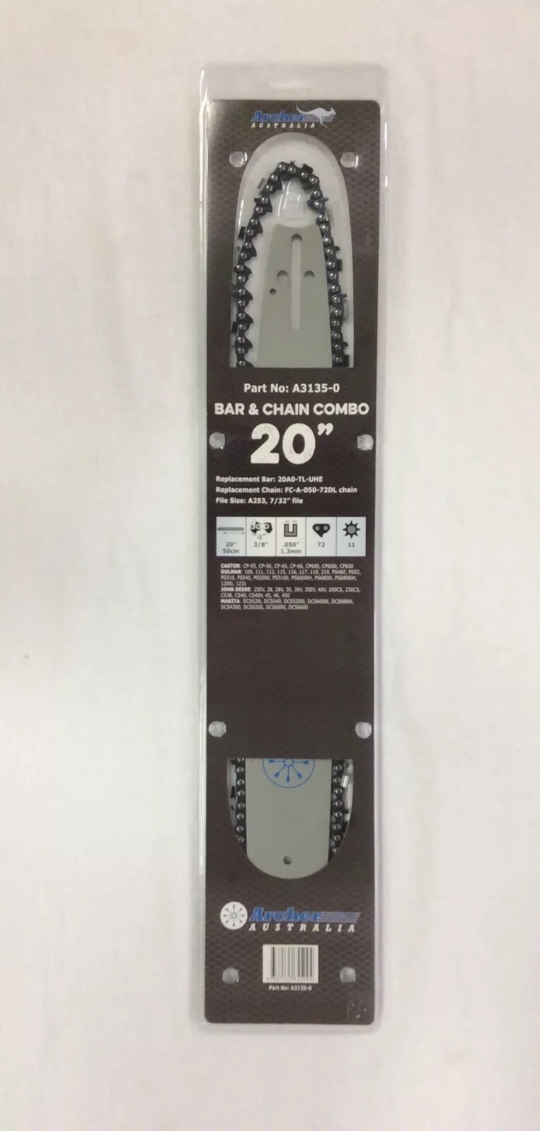 20" Guide Bar & Chain 3/8" .050 72DL Husqvarna 51 55 357 359 362 265 455 Makita gallery