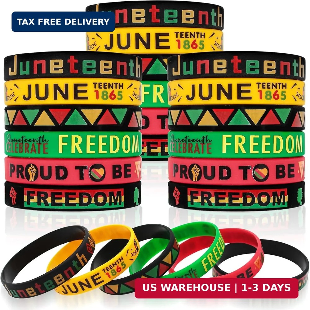Juneteenth Bracelets Bulk 30PCS Freedom Day Juneteenth Party Favors Gifts Patrio