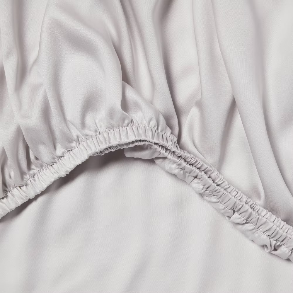 Twin/Twin XL 320 Thread Count Cool TENCEL Lyocell Sheet Set Light Gray gallery
