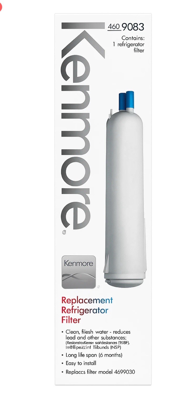 3 Pack Kenmore 460-9083 Replacement 4609030 Refrigerator Water Filters gallery