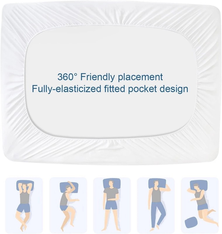 Split Top King Mattress Protector Pad Waterproof Quilted, 34" Top Split from ... gallery