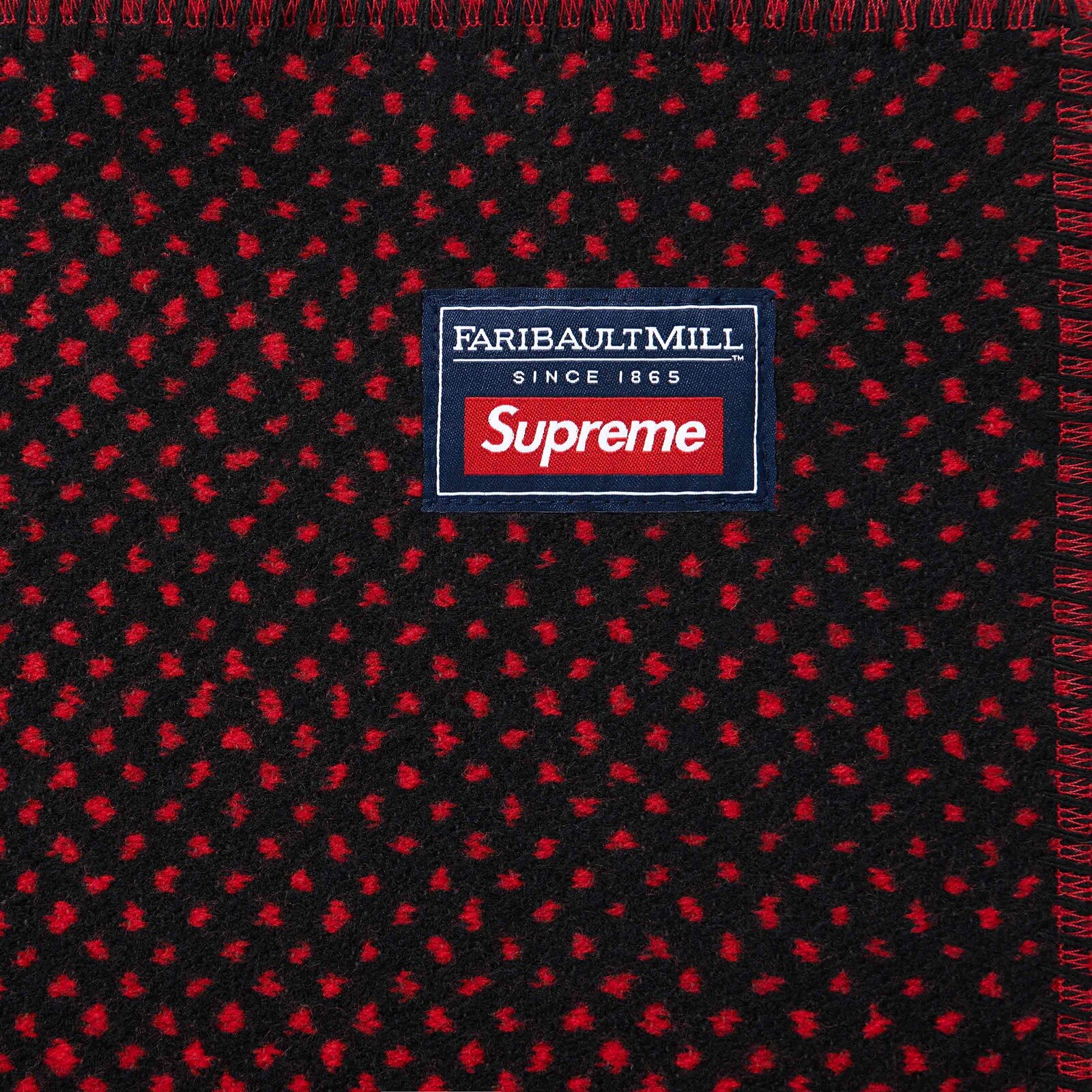 Supreme®/Faribault Woolen Mill Kate Moss Throw Blanket - Red - FW24 gallery