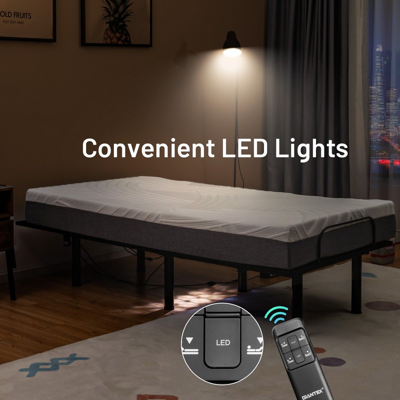 Electric Adjustable Bed Base Remote Control Dual USB Easy AssembleTwin XL gallery