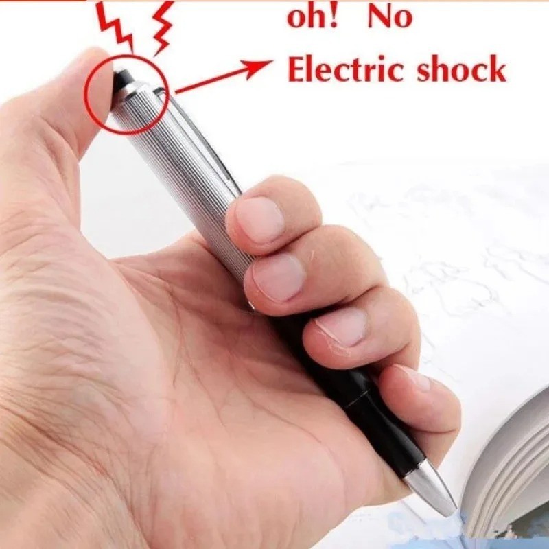 Shocking Electric Pen Prank Shock Trick Novelty Metal Joke Gag Toy Gift Funny gallery