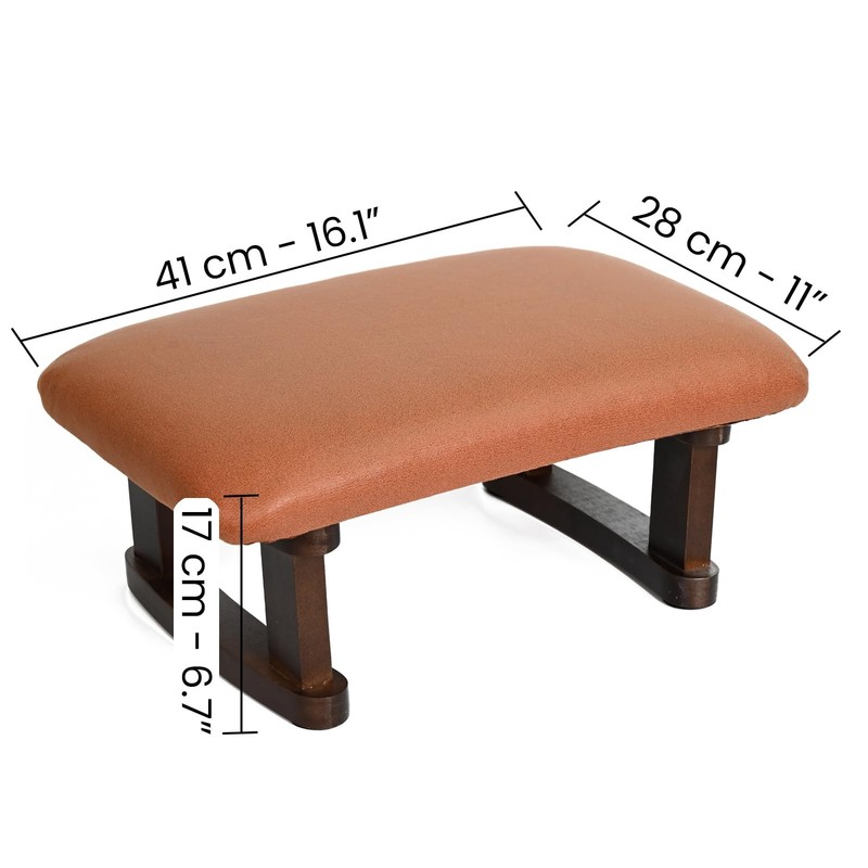 Coolcapis Small Footstool Office Under Desk Ottoman Padded Hassock 16.141Cm X gallery