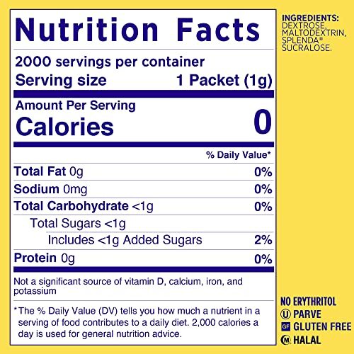SPLENDA No Calorie Sweetener Single-Serve Packets 2000 Count gallery