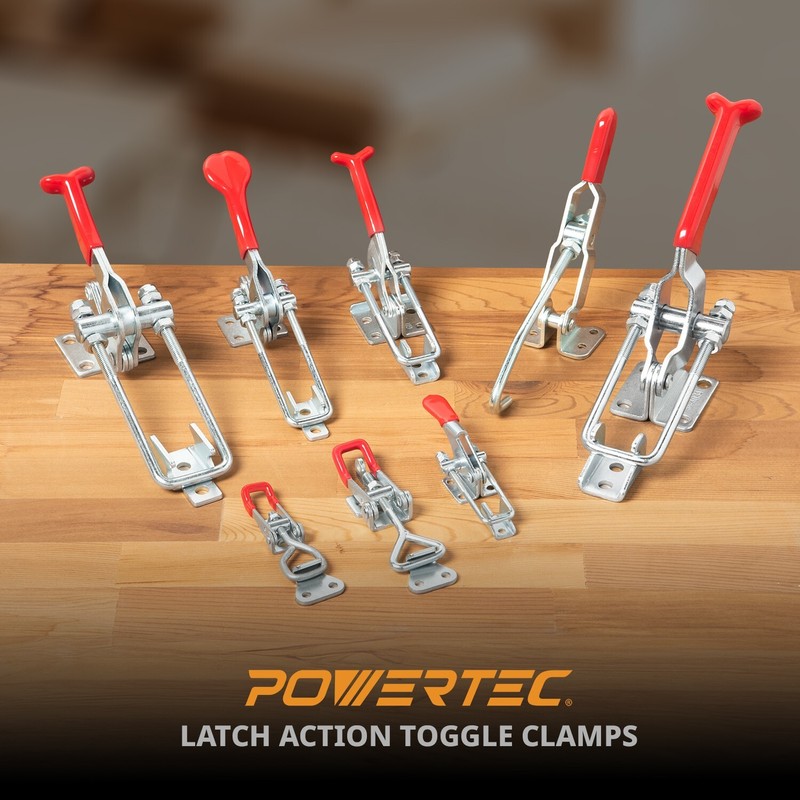 POWERTEC Heavy Duty Adjustable Latch-Action U Bolt Self-lock Toggle Clamp, 6PK gallery