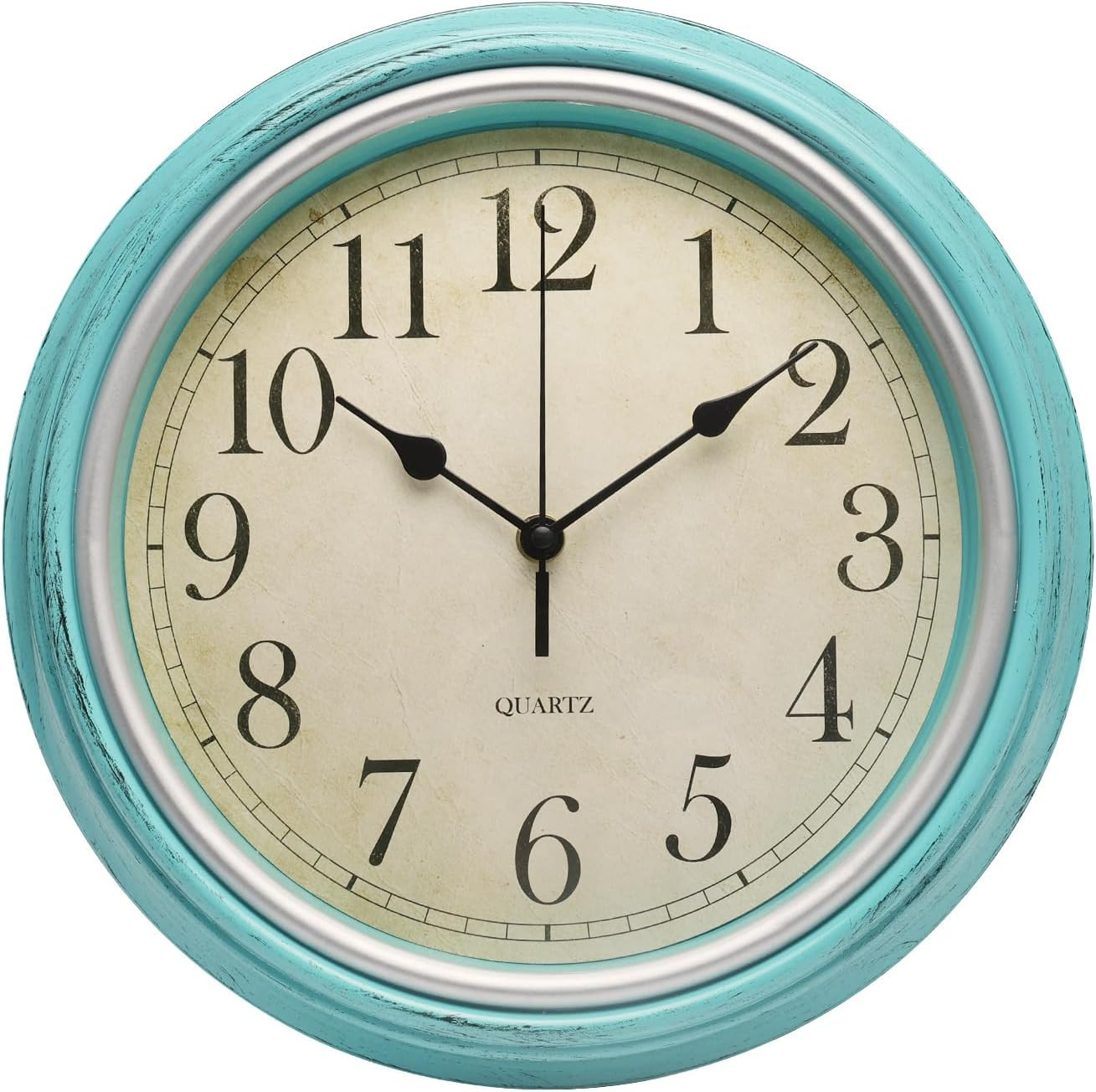Retro Wall Clock 12 Inch Non-Ticking Silent Vintage Rustic Style round Decor Clo gallery