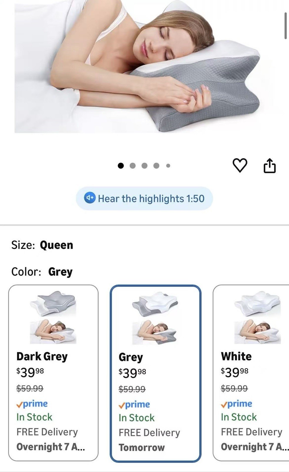 Ultra Pain Relief Cooling Memory Foam Cozy Pillow for Neck Support gallery
