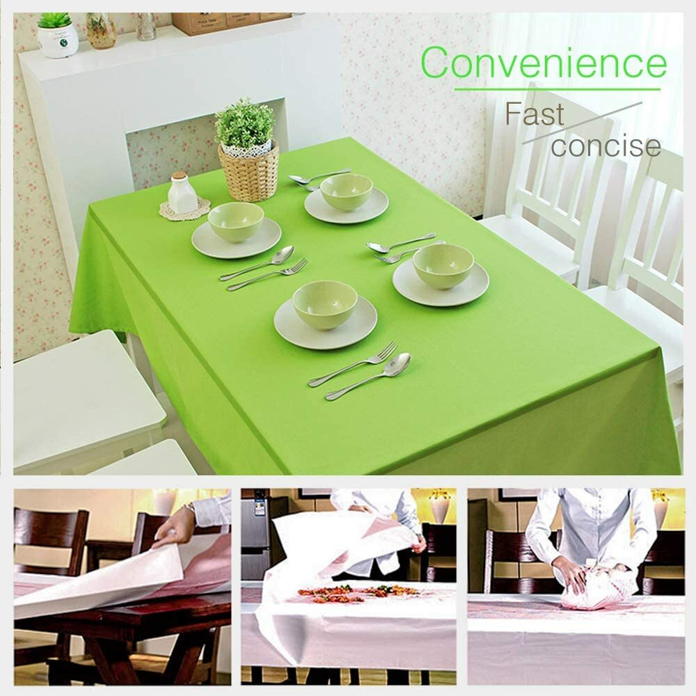 Nicole Fantini Disposable Plastic Tablecloth Rectangle 54" x 108" Set of 8 gallery