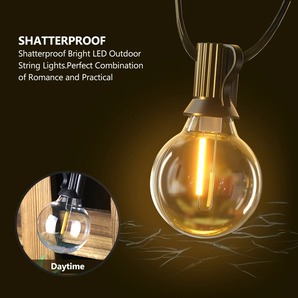 Outdoor LED String Light Weatherproof For Patio Backyard Garden Porch Lawn Party gallery