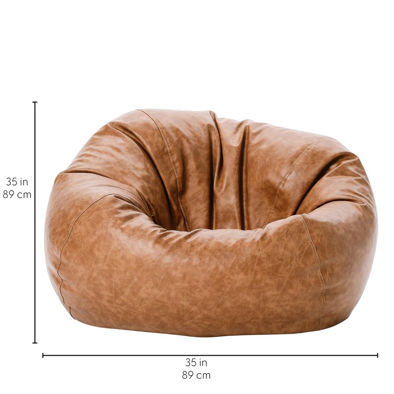 Factory Direct Partners 35 Rustic Western Bean Bag Chair Distressed Faux gallery