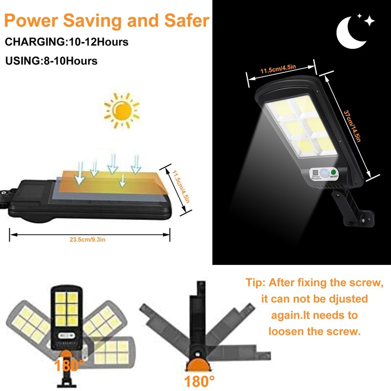 4 Pack 120 LED Solar Security Lights Outdoor, Motion Sensor with Remote Contr... gallery