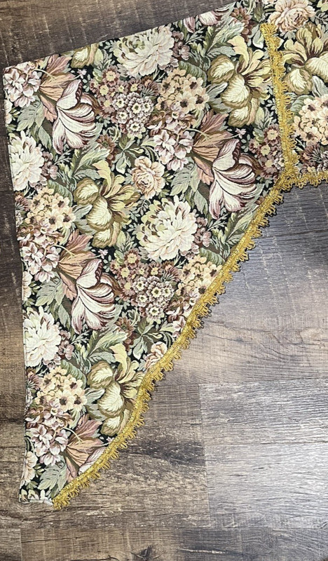 Tapestry Brocade Window Valance Handmade 92 in. Medieval Castle Gold Trim gallery