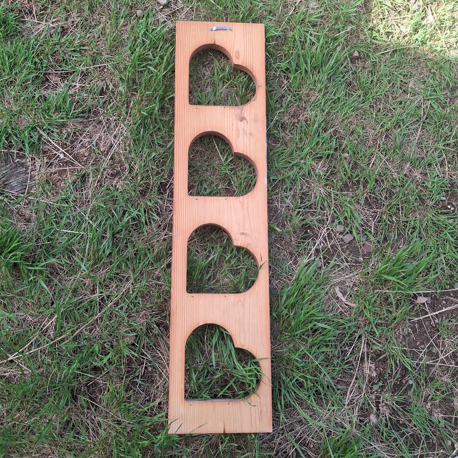 Unique Vintage Hand Crafted 4 Tier Mini Shelves, Heart Cut Out gallery