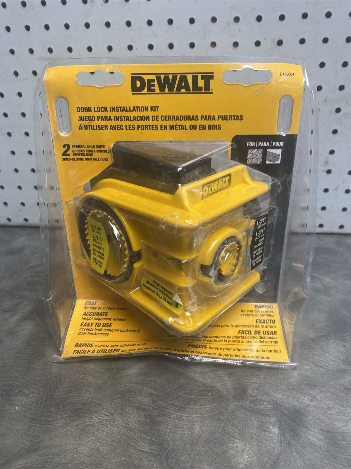 DEWALT Door Lock Installation Kit D180004 Bi-Metal Hole Saws - NEW!! gallery