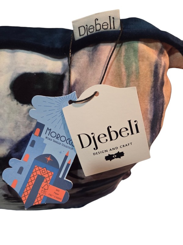 Djebel Morocco Boho Throw Pillow NWT Global Decor Street Scene Minaret at Tanger gallery